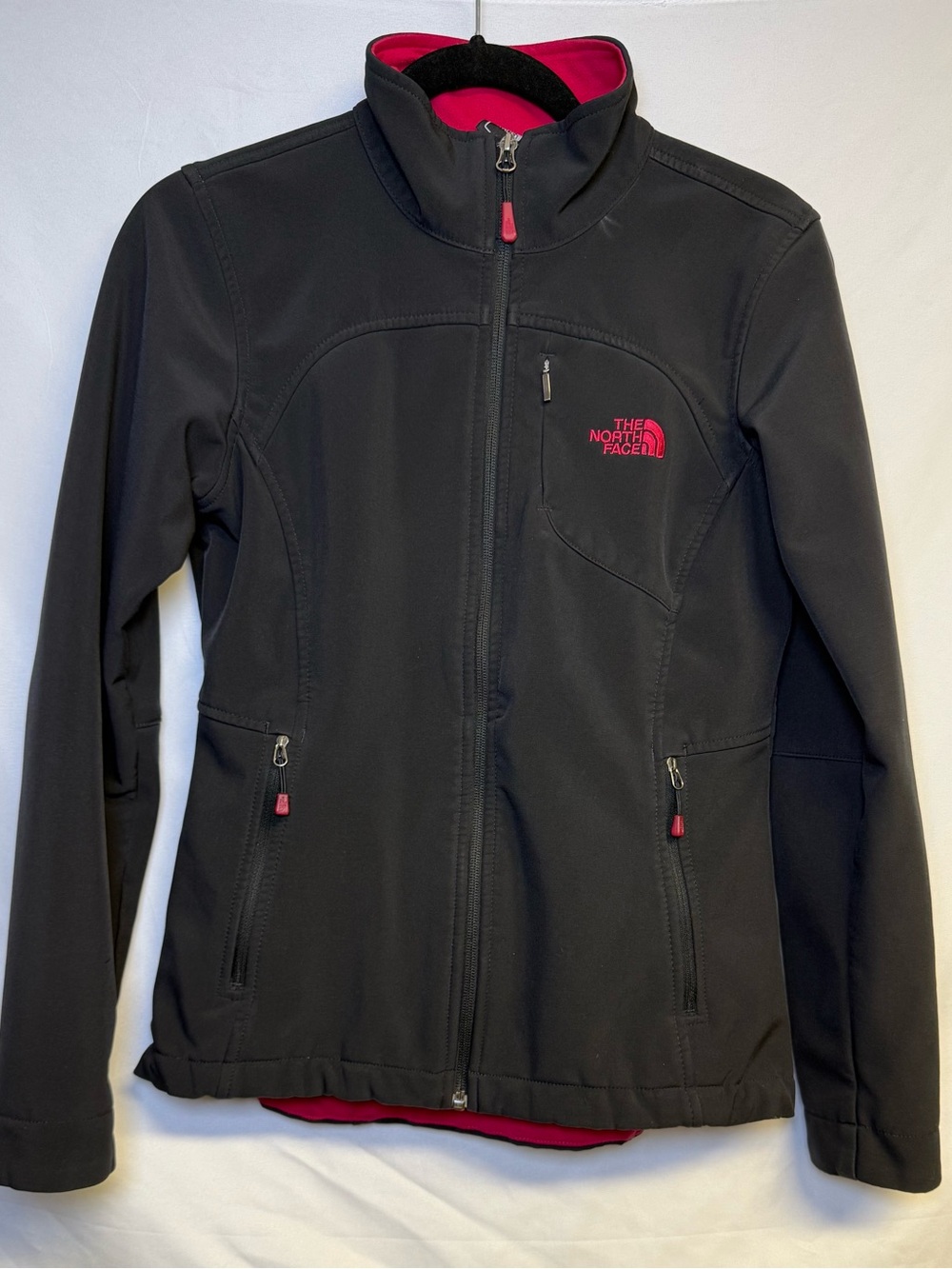 The North Face Black Utility Jacket with Pink Accents